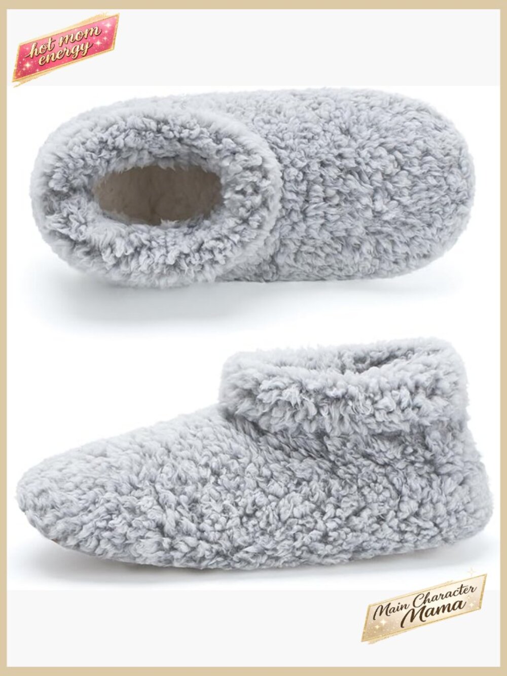 Fuzzy Slippers Women Indoor Warm Fluffy House Socks Non-Slip Grippers Cozy